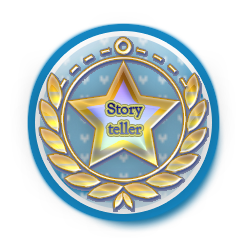 Storyteller Blue Badge Sample